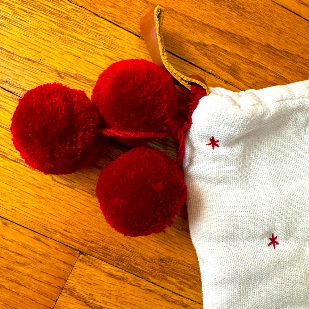 Hearth & Hand With Magnolia Christmas Stocking - red star flakes - Picture 3 of 6